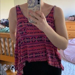 Aztec print tank